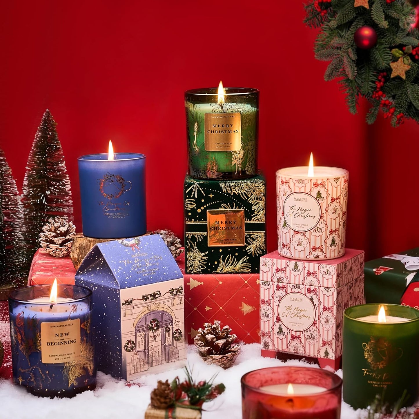 Natural Soy Wax Christmas Candles