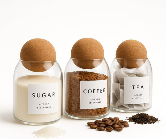 Tea Coffee and Sugar Canisters Set