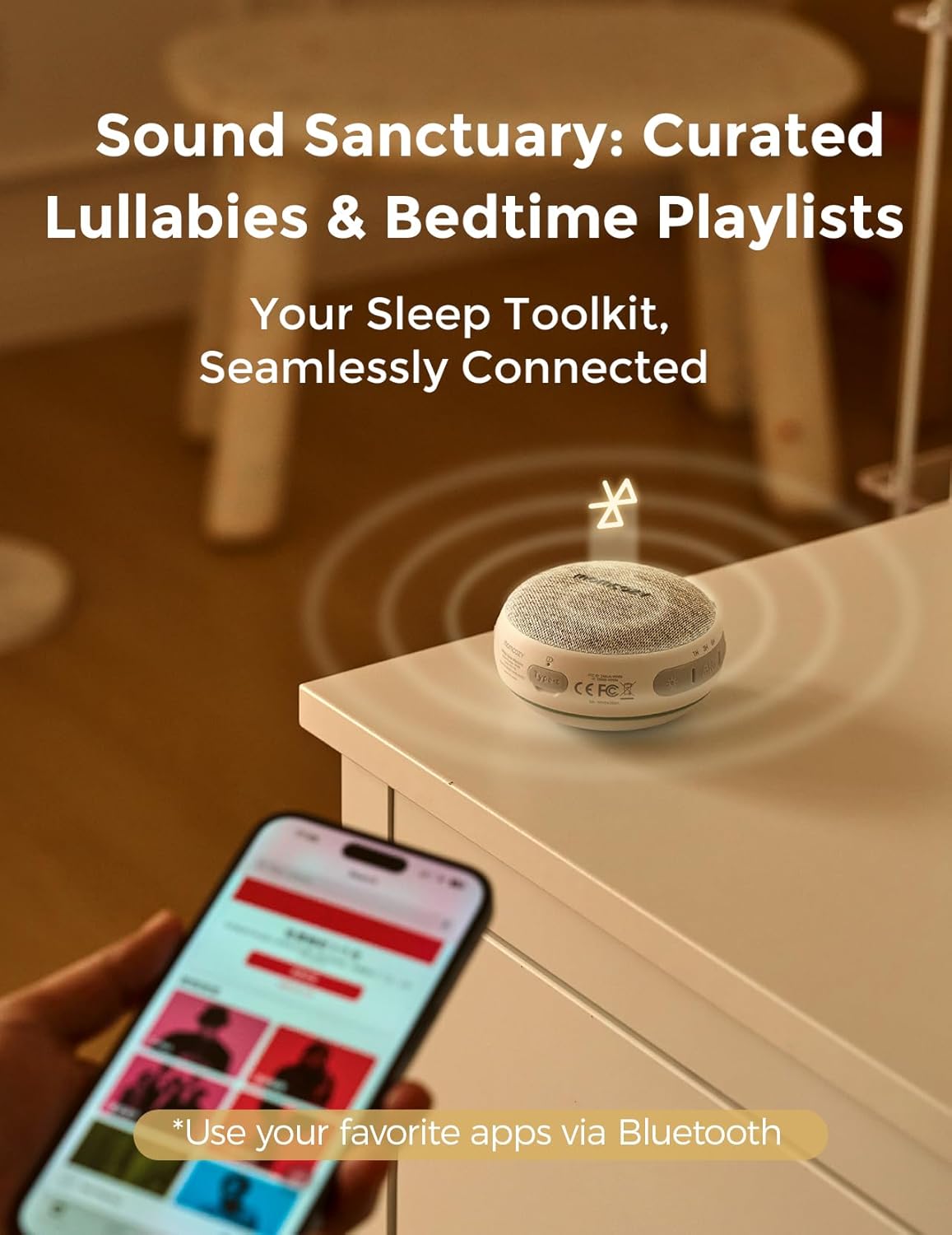 Portable Sound Machine with Night Light