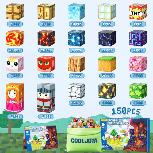 150 PCS Magnetic Building Blocks, Construction Toys