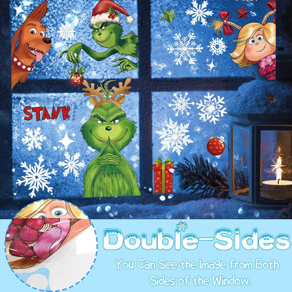 Double Sided Printed Christmas Window Sticker